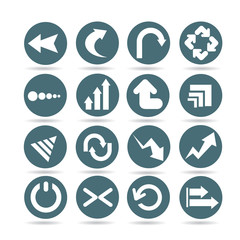 arrow icons, web buttons, app buttons set