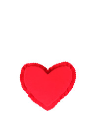 Valentine red heart over white background