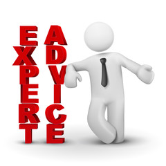 3d business man presenting concept of expert advicet