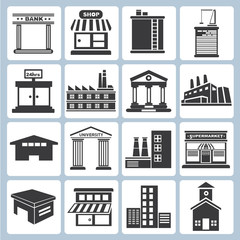 Obraz premium building icons