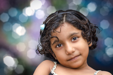 portrait of smiling girl child