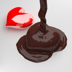 Chocolate heart.
