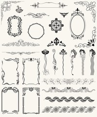 vector set design elements and page decoration.