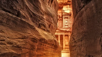 Deurstickers Midden-Oosten Siq in de oude stad Petra, Jordanië