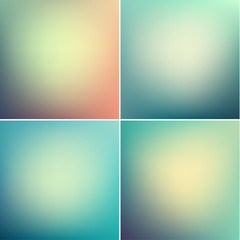 Fototapeta premium Smooth colorful backgrounds collection with aged effect