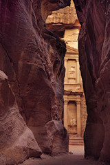 Treasury of Petra, view from the Siq, Jordan