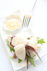 Boiled Squid and mayonnaise