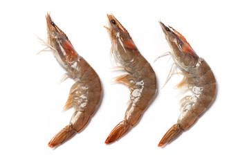 Three Fresh Prawns