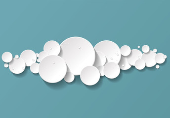 cercles blanc sur fond bleu