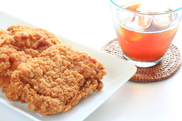 Fried chicken and iced tea