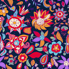 Flowers pattern.Floral texture painted