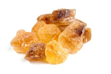 brown caramelized sugar over white