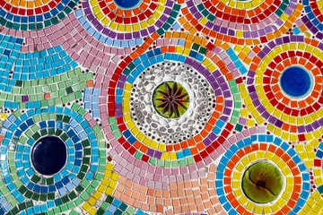 Peel and stick wall murals Mosaic colorful mosaic