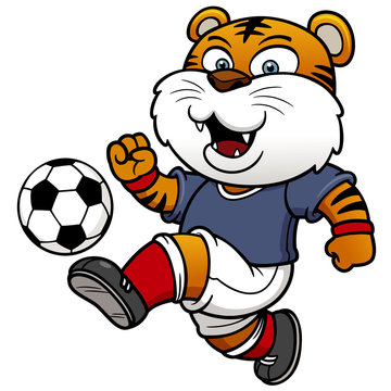 Vector illustration of Soccer tger player