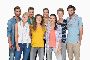 Obraz premium Group portrait of casual happy people
