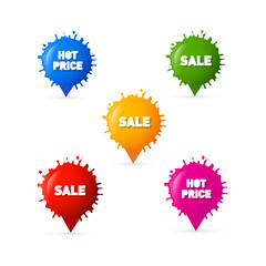 Colorful Vector Sale Blots Icons