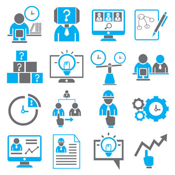 business icons, human resource management icons
