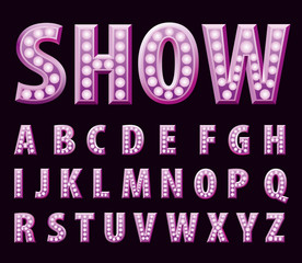 purple show alphabet