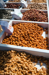 Sale of various nuts and sweets