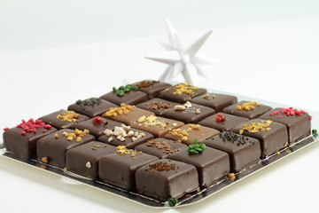 plateau de chocolats et son étoile