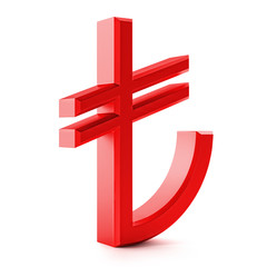 Obraz premium 3d Turkish Lira Symbol