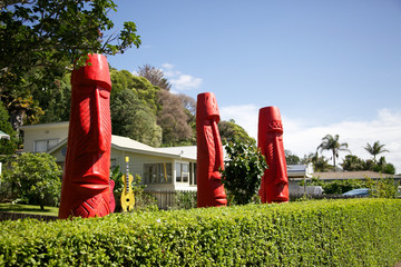 Fototapeta na wymiar Etniczne rze¼by w Coromandel, Nowa Zelandia