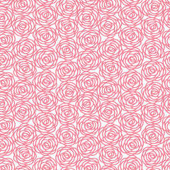 Seamless vector pattern with roses.