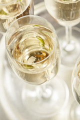 Bubbling Champagne in a Glass