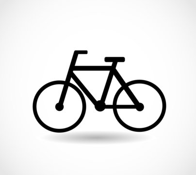 Bicycle black icon vector