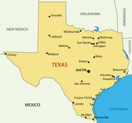 Texas - vector map - 59550130