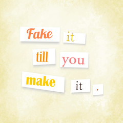 Grunge quote in anonymous letter style about determination