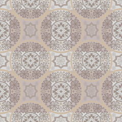 Beige seamless lace pattern background