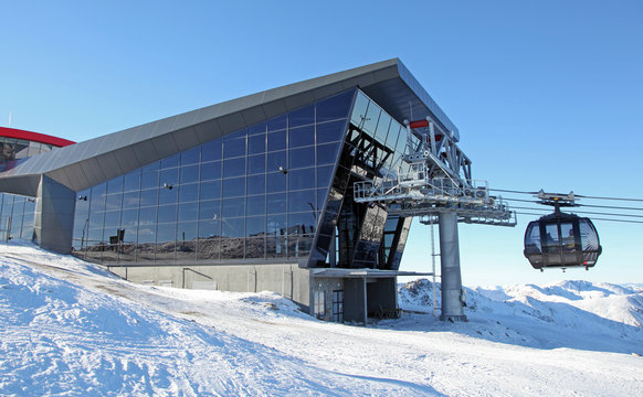 Modern ropeway FUNITEL at hill Chopok - Low Tatras, Slovakia