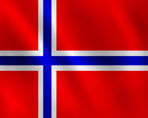 Norway waving flag