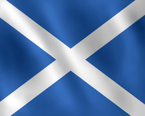 Scotland waving flag illustration