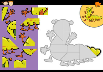 cartoon caterpillar jigsaw puzzle game