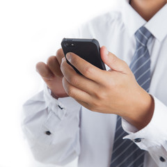 Man using mobile phone