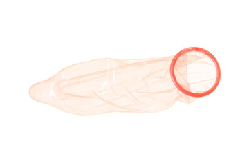 Condom isolated on white background