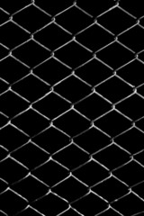 metal grid on a black background