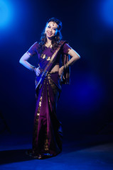 beautiful female wearing traditional indian costume