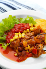 Chili Corn Carne - traditional mexican food,