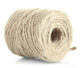 Hank of twine isolated on white