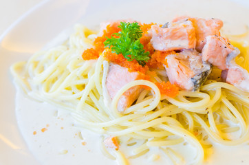 Salmon pasta