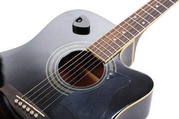 Obraz na płótnie Canvas Acoustic guitar isolated on white