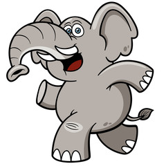Vector illustration of Cartoon Elephant