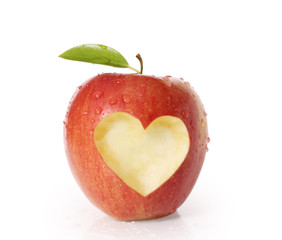 apple with heart shape © denphumi