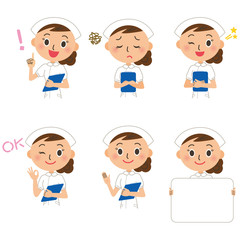 看護婦のポーズセット