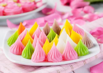 Zelfklevend Fotobehang colorful thai dessert © klaikungwon