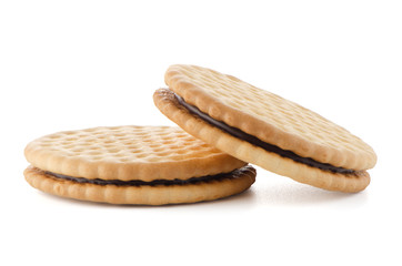 Sandwich biscuits with chocolate filling