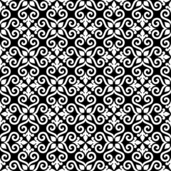 Seamless pattern with floral elements.